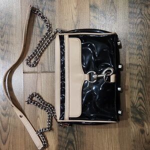 Rebecca Minkoff Clear Gray Mini mac Crossbody Studs Edgy Preppy Hardware